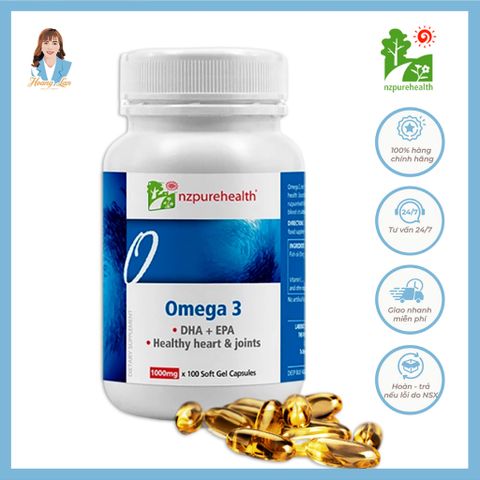 Viên uống dầu cá omega 3 New Zealand NZ Pure Health Omega 3 (100 viên)