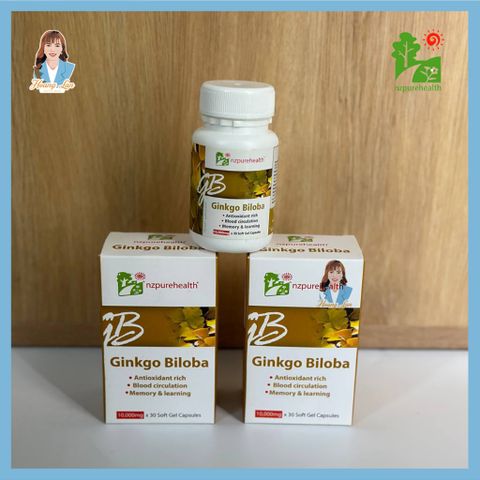 Combo viên uống bổ não, tăng cường tập trung, tỉnh táo Ginkgo Biloba & Brain Fuel Nootropics 60/100v 739547