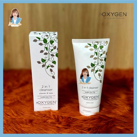 Sữa rửa mặt cho da dầu mụn, da nhạy cảm New Zealand OXYGEN 2 in 1 Cleanser 200ml