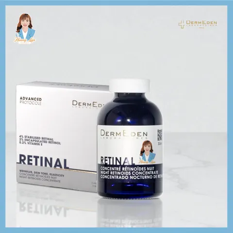 Tinh chất trẻ hoá da, giảm nếp nhăn Pháp DermEden Retinal Night Retinoids Concentrate 6% 30ml