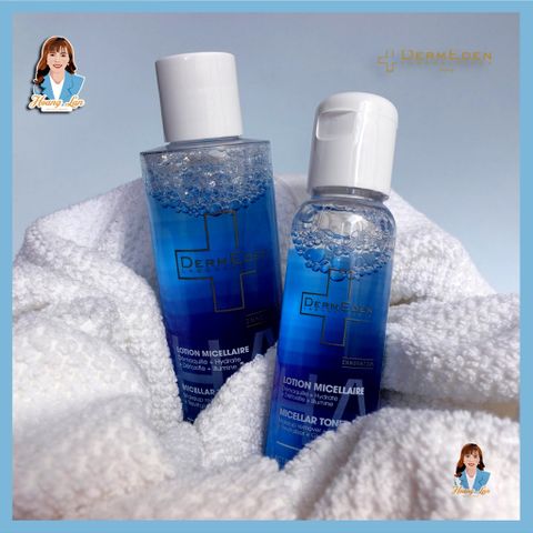 Nước hoa hồng làm sạch sâu 2 trong 1 Pháp DermEden HA-Like Micellar Toner 200ml 739554