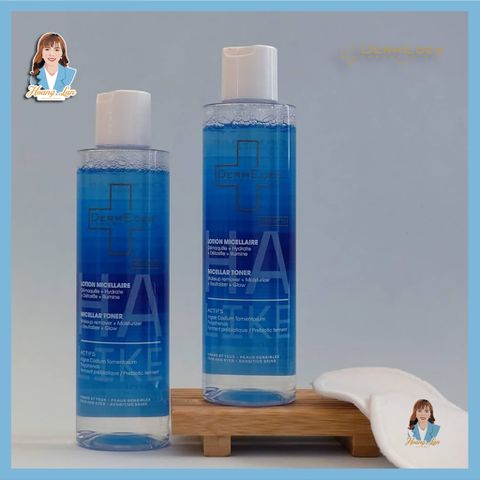 Nước hoa hồng làm sạch sâu 2 trong 1 Pháp DermEden HA-Like Micellar Toner 200ml 739554