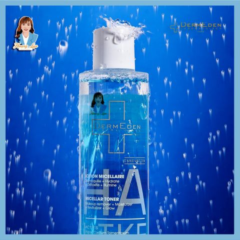 Nước hoa hồng làm sạch sâu 2 trong 1 Pháp DermEden HA-Like Micellar Toner 200ml 739554