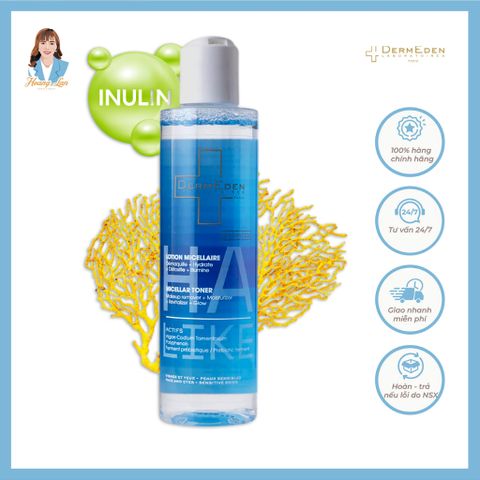 Nước hoa hồng làm sạch sâu 2 trong 1 Pháp DermEden HA-Like Micellar Toner 200ml 739554
