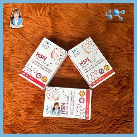 Viên uống ngăn rụng tóc, dưỡng móng New Zealand Deep Blue Health HSN Hair Skin & Nails 30 viên