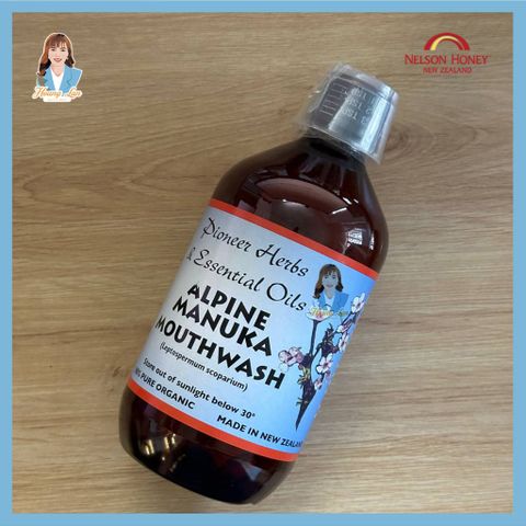 Nước súc miệng mật ong manuka New Zealand Nelson Honey Alpine Manuka Mouthwash 500ml 739574
