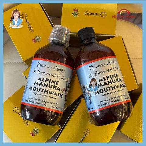 Nước súc miệng mật ong manuka New Zealand Nelson Honey Alpine Manuka Mouthwash 500ml 739574