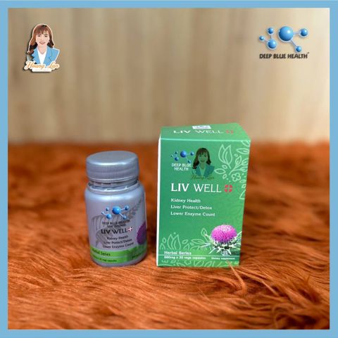 Viên uống bổ gan, giải độc, hạ men gan New Zealand Deep Blue Health Liv Well 30 viên