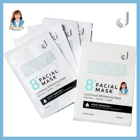 Mặt nạ dưỡng sáng da trong 8 phút New Zealand Jema Rose 8+ Minute Luminous Whitening Mask 7x25ml 739583