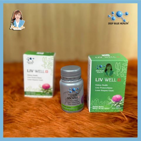 Viên uống bổ gan, giải độc, hạ men gan New Zealand Deep Blue Health Liv Well 30 viên