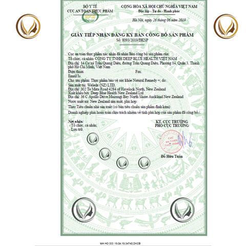Siro giảm ho, tiêu đờm đau rát họng New Zealand Deep Blue Health Natural Remedy 50ml