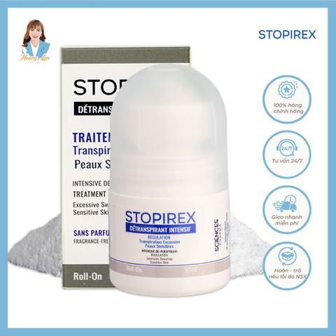 Lăn khử mùi, ngăn tiết mồ hôi Stopirex Détranspirant Intensif 30ml - hiệu quả 72h sau 1 liệu trình