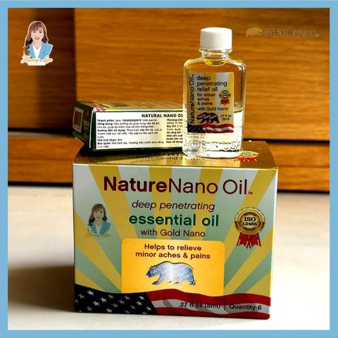 Dầu gió hiệu con gấu Xuất xứ Mỹ Nature Nano Oil 8ml - Nhập khẩu chính hãng