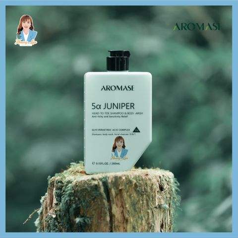 Sữa tắm, gội và rửa mặt 3 trong 1 Đài Loan AROMASE 5α Juniper Head-To-Toe Shampoo & Body Wash 260ml