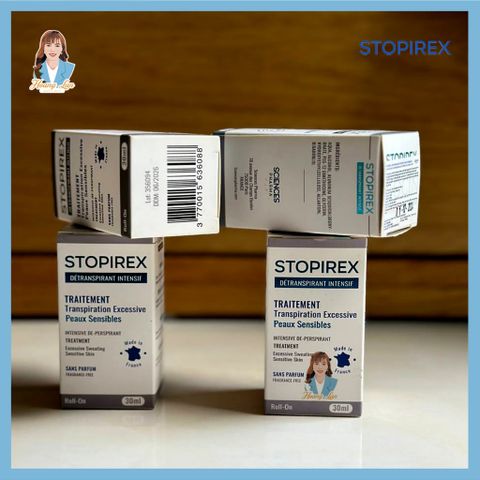 Lăn khử mùi, ngăn tiết mồ hôi Stopirex Détranspirant Intensif 30ml - hiệu quả 72h sau 1 liệu trình