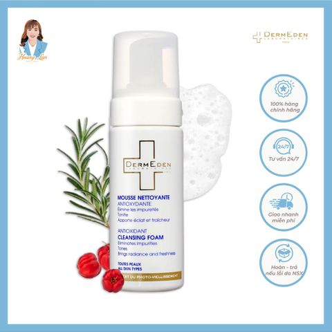 Sữa rửa mặt chống oxy hóa dạng bọt DermEden Antioxydante Cleansing Foam 150ml 739605