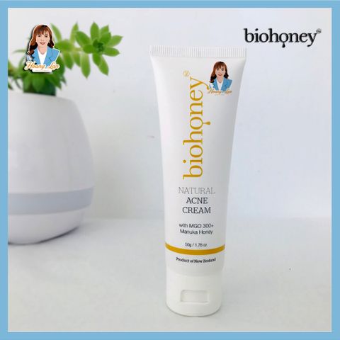 Kem giảm mụn mật, mờ thâm ong Manuka New Zealand Biohoney Natural Acne Cream 50g