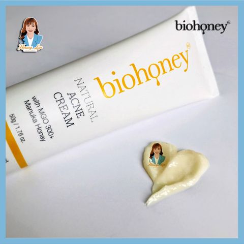 Kem giảm mụn mật, mờ thâm ong Manuka New Zealand Biohoney Natural Acne Cream 50g