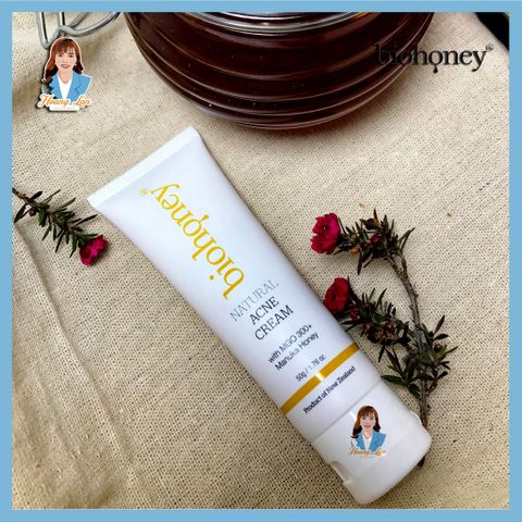 Kem giảm mụn mật, mờ thâm ong Manuka New Zealand Biohoney Natural Acne Cream 50g