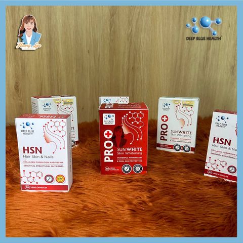 Viên uống chống nắng, trắng da New Zealand Deep Blue Health Pro+ SunWhite Skin Whitening 60 viên