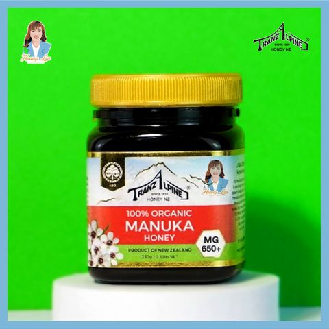 Mật ong hữu cơ manuka MG650+ New Zealand TranzAlpine 100% Organic Manuka Honey 250g 739620