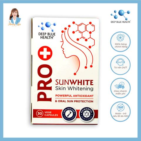 Viên uống chống nắng, trắng da New Zealand Deep Blue Health Pro+ SunWhite Skin Whitening 60 viên
