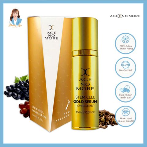 Serum tế bào gốc nhau thai cừu New Zealand Age No More Stem Cell Gold Serum 15ml 739628