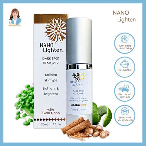 Serum loại bỏ nám da, tàn nhang Nhập khẩu Mỹ Nano Lighten Dark Spot Remover 20ml