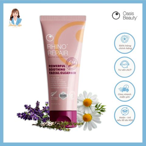 Sữa rửa mặt phục hồi da New Zealand Oasis Beauty Rhino Repair Powerful Soothing Facial Cleanser 150ml