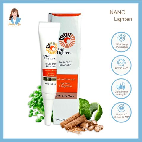 Serum giảm sạm nám da, tàn nhang Mỹ Nano Lighten Dark Spot Remover 20ml