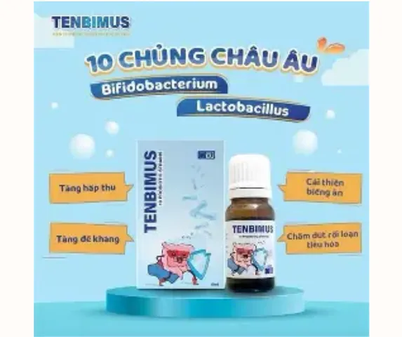 Men vi sinh Tenbimus Global Pharm 10ml - Hỗ trợ tiêu hóa và cải thiện sức khỏe đường ruột cho trẻ em từ sơ sinh đến 12 tuổi 739667