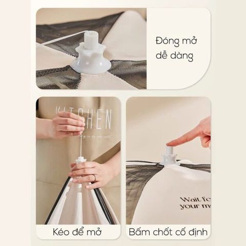 Lồng Bàn Đậy Thức Ăn Gấp Gọn Thoáng Khí Chống Côn Trùng (TH376)