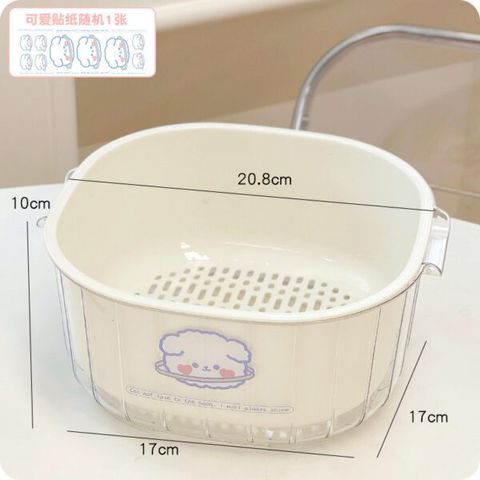 Bộ thau rổ 6 món trong suốt (Màu ngẫu nhiên) (TH377)