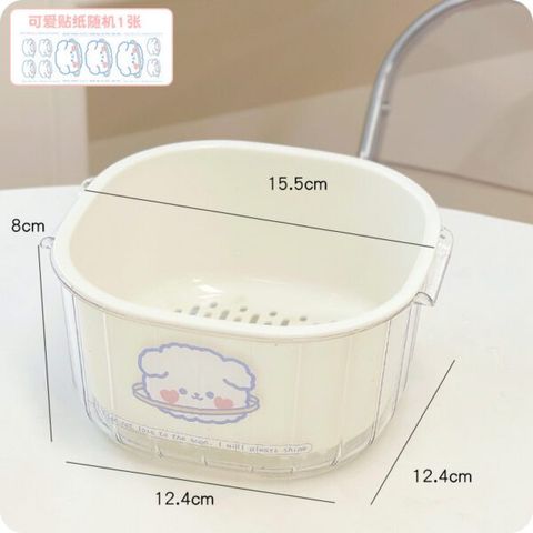 Bộ thau rổ 6 món trong suốt (Màu ngẫu nhiên) (TH377)
