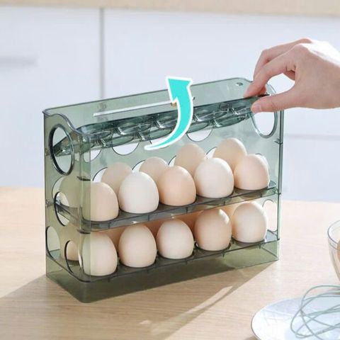 Khay trứng 3 tầng tự lật để cánh tủ lạnh gọn gàng ngăn nắp (Màu ngẫu nhiên) (TH378)