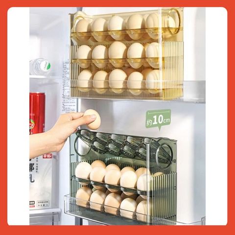 Khay trứng 3 tầng tự lật để cánh tủ lạnh gọn gàng ngăn nắp (Màu ngẫu nhiên) (TH378)