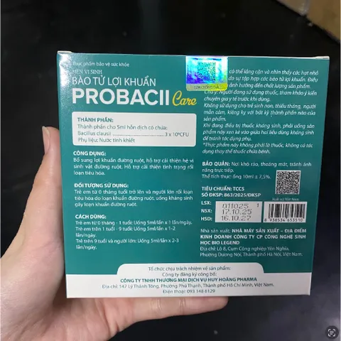 (Chính Hãng) Men Vi Sinh bào tử lợi khuẩn [TPBVSK Bina Pro -  Probazin - Probacii] - H/20 ốngx10ml