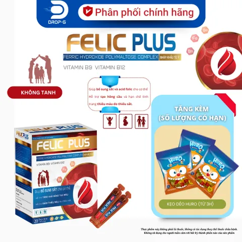 (Chính hãng) Siro Bổ Sung Sắt Hữu Cơ [TPBVSK Felic Plus Siro] - H/20 ốngx10ml 739705