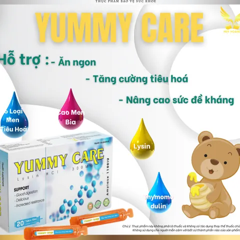 (Chính hãng) Hỗ trợ ăn ngon tiêu hóa tốt [TPBVSK Yummy Care (hộp dài)] - H/20 ống x10ml 739709