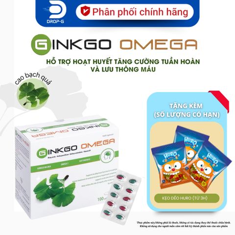 (Chính hãng) Viên uống hỗ trợ hoạt huyết, tuần hoàn máu não [TPBVSK GINKGO OMEGA]-H/100viên 739708