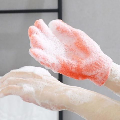 Găng tay tẩy tế bào chết, Bao tay tạo bọt (Màu ngẫu nhiên) (TH384)