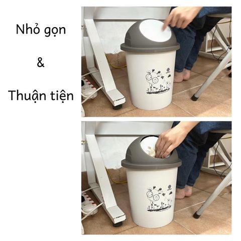 Thùng rác bật tròn Việt Nhật (TH385)