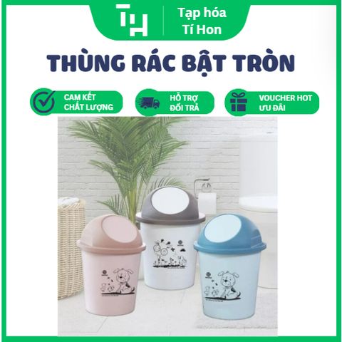 Thùng rác bật tròn Việt Nhật (TH385)