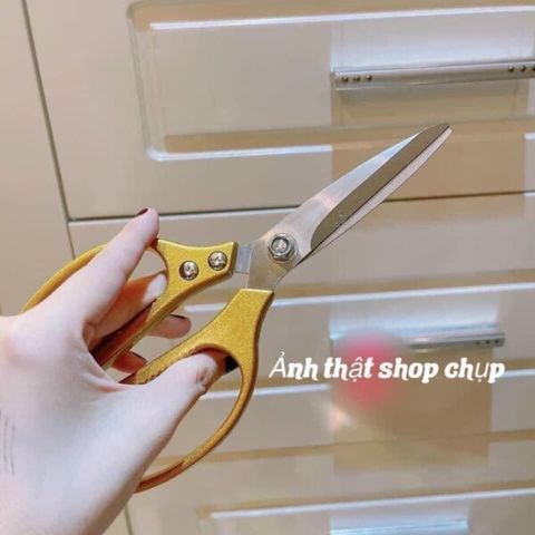 Kéo cắt gà cán vàng loại to dày (TH387)