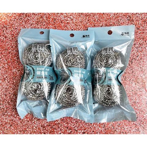 Combo 2 miếng cọ xoong nồi inox nén sợi nhỏ (TH392)