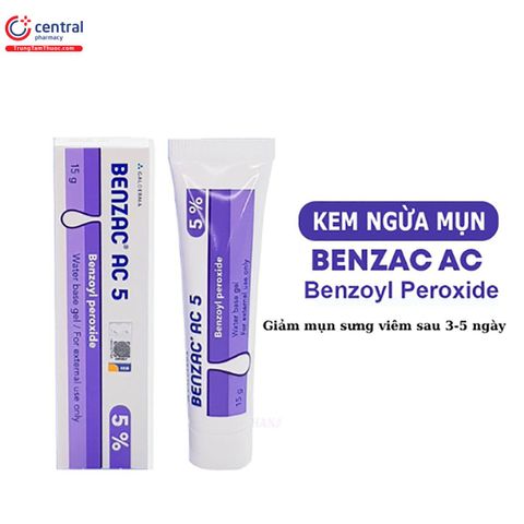 Benzac AC 5%  kem giảm mụn viêm, mụn trứng cá,mụn bọc  15g