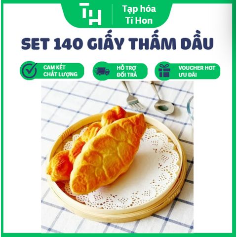 Set 140 giấy thấm dầu hoa văn đục lỗ (TH407)