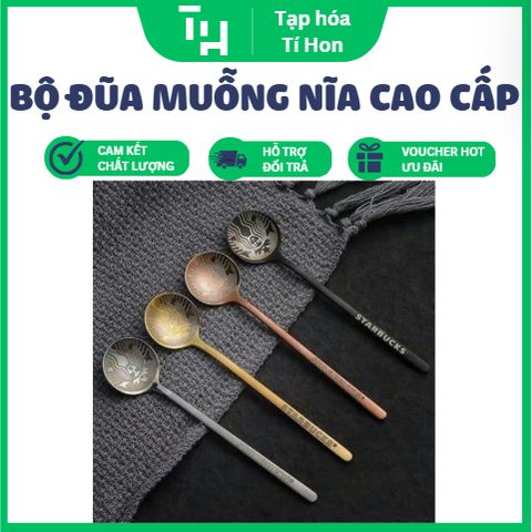 Bộ đũa muỗng nĩa inox Starbucks (TH409)