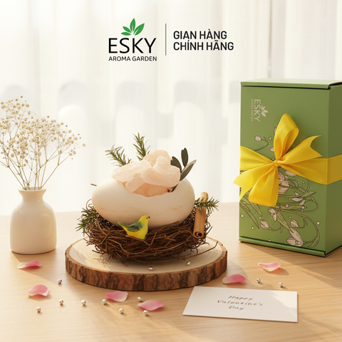 Set Tinh Dầu Khuếch Tán ESKY Aroma Garden - Quà Tặng Valentine Sang Trọng & Thiên Nhiên - Trang Trí Tết & Decor Không Gian