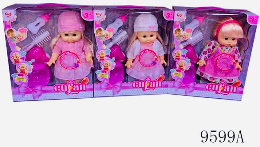 Búp Bê Kèm Phụ Kiện Máy Sấy Và Lược Đồ Chơi Búp Bê Dễ Thương Cho Bé 9599 Chọn Mẫu Ngẫu Nhiên